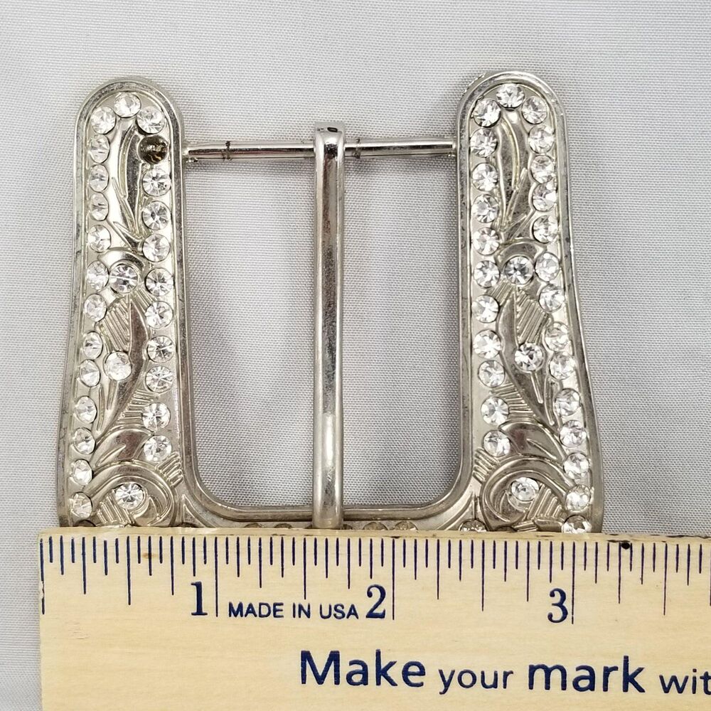 Large Western Buckle with Rhinestones – Fits 1.5" Belt - Picture 7 of 7